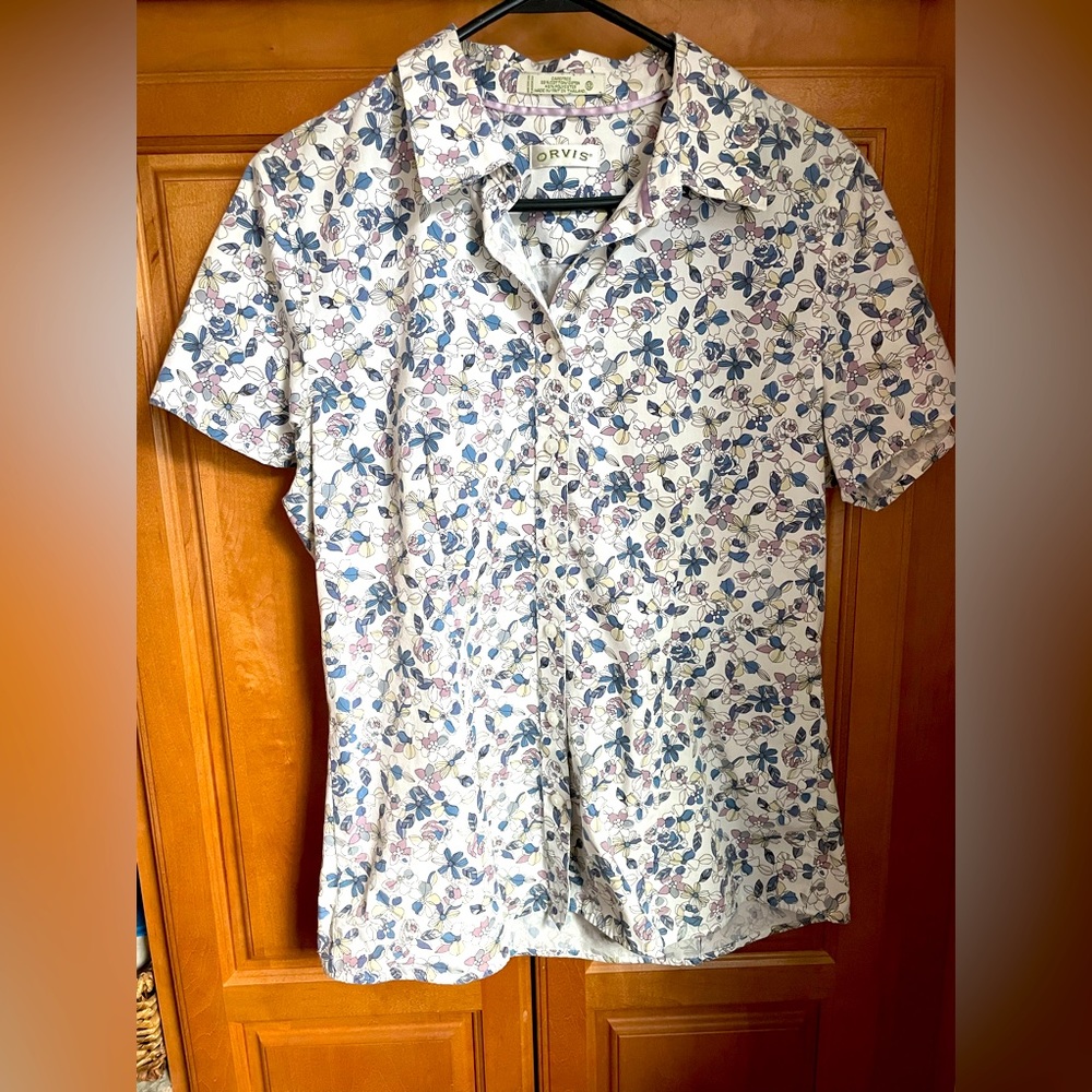 Orvis Button-Down Flower Blouse